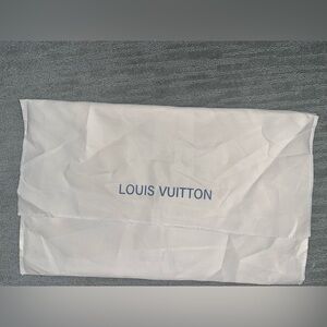 Louis Vuitton Beige Dust Bag with Blue Logo